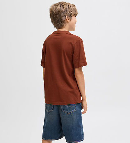 Jack & Jones T-shirt - JjeCaleb - Burnt Henna