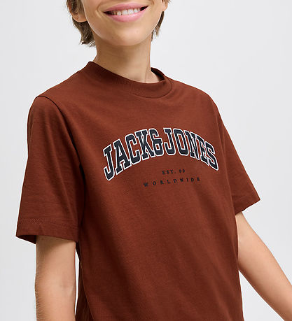 Jack & Jones T-shirt - JjeCaleb - Burnt Henna