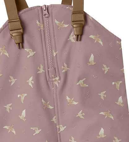 Name It Softshellbukser m. Fleece/Seler - NmfAlfa08 - Woodrose/B