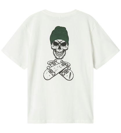 Name It T-shirt - NkmNotti - Cloud Dancer/Garden topiary