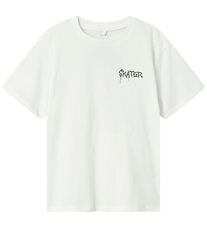 Name It T-shirt - NkmNotti - Cloud Dancer/Garden topiary