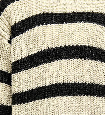 Kids Only Bluse - Strik - Noos - KogJusty - Eggnog/Black