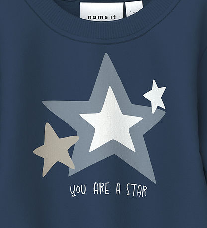 Name It Sweatshirt - NbmVonne - Insignia Blue/Stars