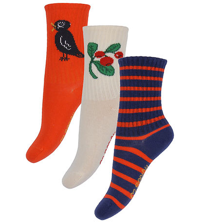 Mini Rodini Strømper - Lingonberries - 3-pak - Multi