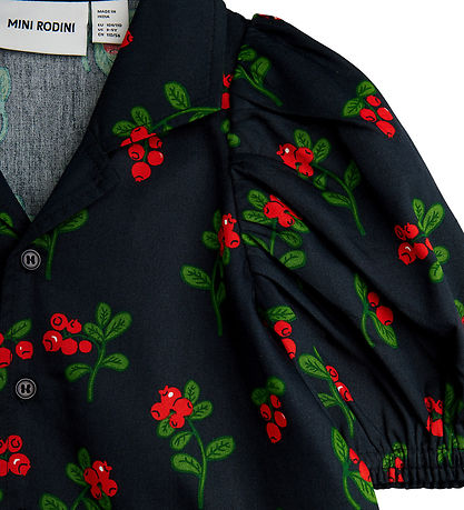Mini Rodini Skjorte - Lingonberries - Sort