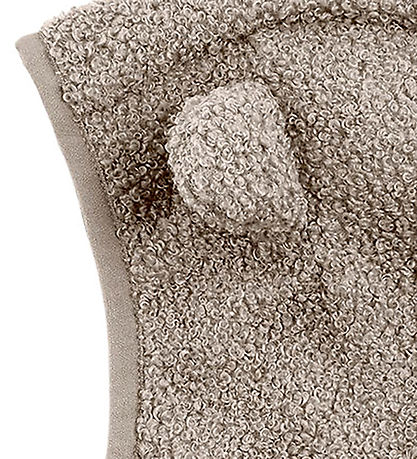 Mini A Ture Elefanthue - 1-lags - Teddyfleece - MatJeffi - Grey 