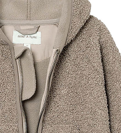 Mini A Ture Fleecejakke - MatLiff - Grey Brown