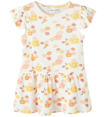 Name It Kjole - NmfPhalia - Rib - Bright White