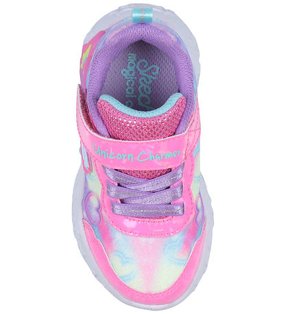 Skechers Sko m. Lys - Unicorn Charmer - Pink/Multi