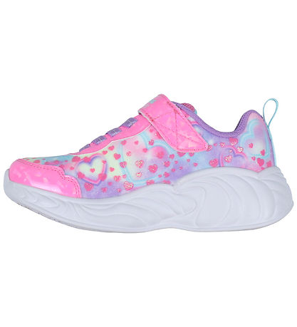 Skechers Sko m. Lys - Unicorn Dreams - Pink/Multi