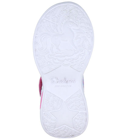Skechers Sko m. Lys - Unicorn Dreams - Pink/Multi