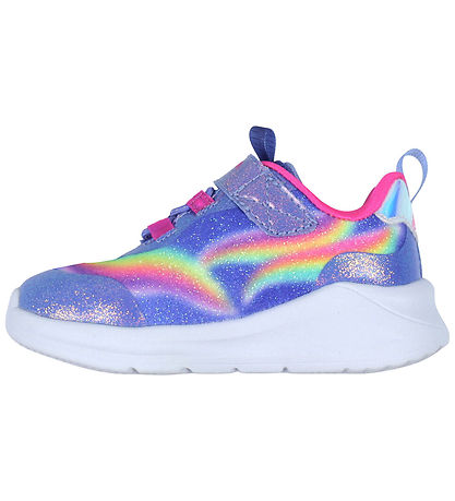 Skechers Sko m. Lys - Unicorn Chaser - Blue/Multi
