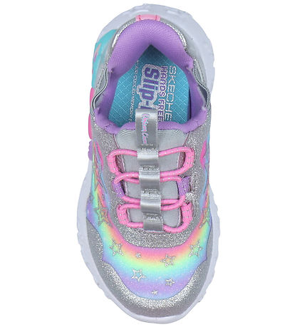 Skechers Sko m. Lys - Unicorn Charmer - Silver/Multi
