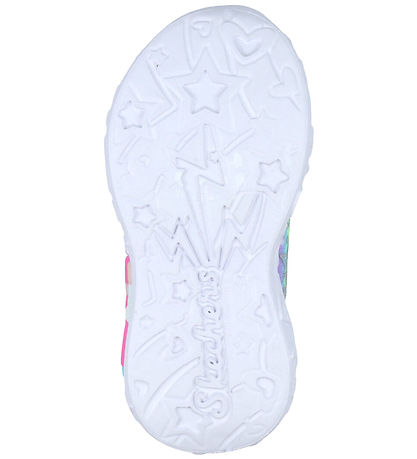 Skechers Sko m. Lys - Unicorn Charmer - Silver/Multi