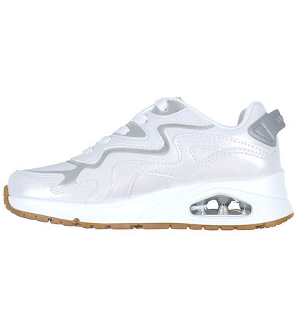 Skechers Sko - Wavy Shimmer - Hvid/Sølv