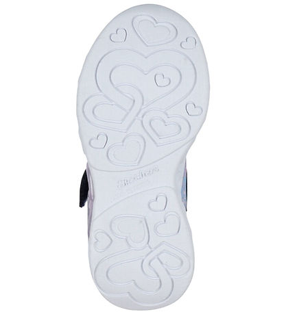 Skechers Sko m. Lys - Heart Jewels - Navy/Multi