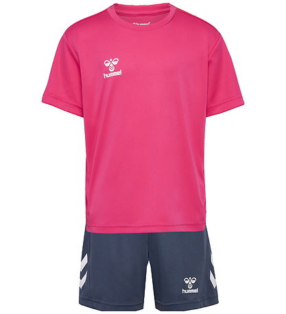 Hummel Træningssæt - HmlLogo - Raspberry Sorbet/Ombre Blue