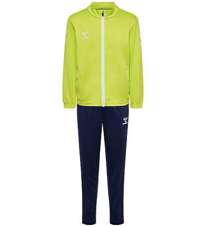 Hummel Træningssæt - HmlLogo - Lime Punch/Marine