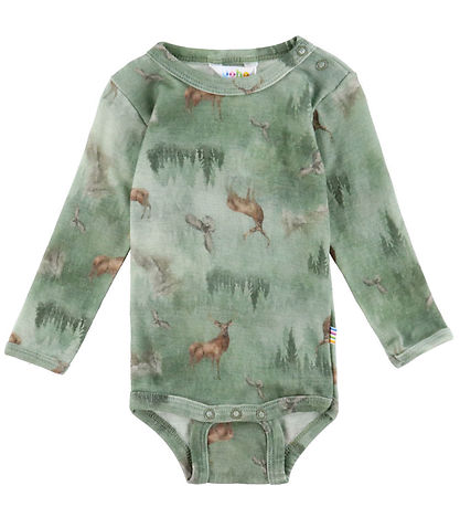 Joha Body l/æ - Uld - Grøn m. Skov