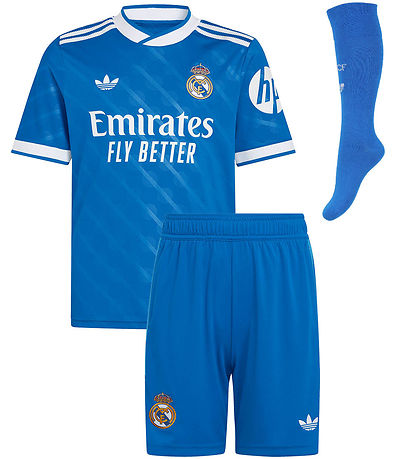 adidas Originals Fodboldsæt - Real Madrid 25/26 3. Sæt - Blue
