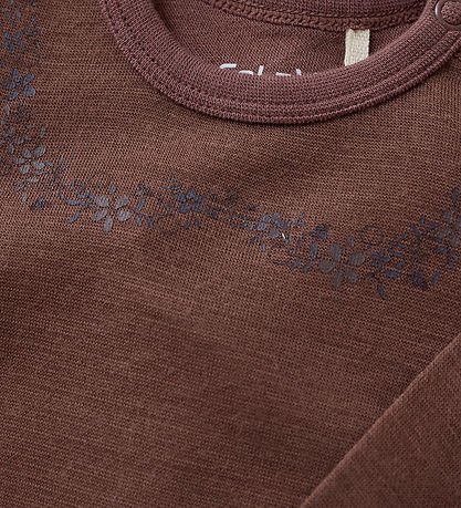 CeLaVi Body l/æ - Uld - Marron m. Print