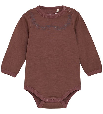 CeLaVi Body l/æ - Uld - Marron m. Print