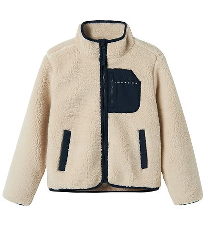 Name it Fleecejakke - NknMattia - Moonbeam/CHEST POCKET DARK SAP