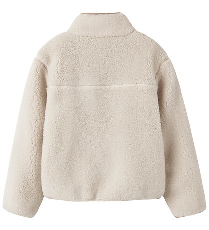 Name it Fleecejakke - NknMattia - Moonbeam/CHEST POCKET SAVANNAH
