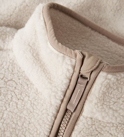 Name it Fleecejakke - NknMattia - Moonbeam/CHEST POCKET SAVANNAH