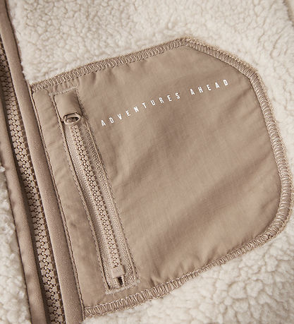Name it Fleecejakke - NknMattia - Moonbeam/CHEST POCKET SAVANNAH