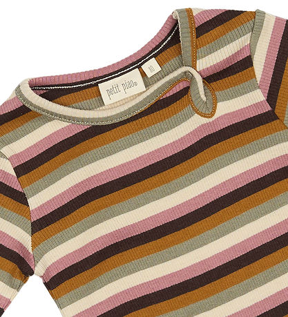 Petit Piao Body l/æ - Rib - Modal - Nostalgic Rose/Multistripe