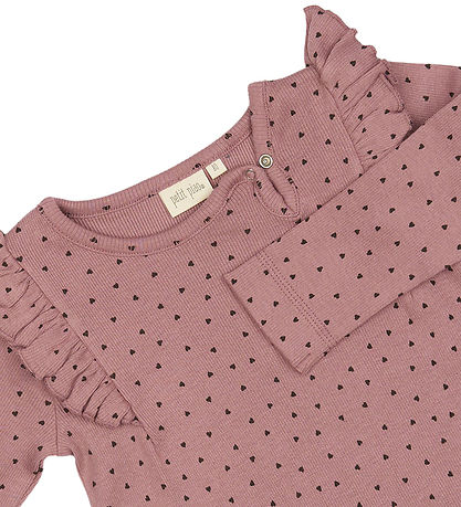 Petit Piao Kjole - Rib - Modal - Nostalgic Rose/Coffee Bean