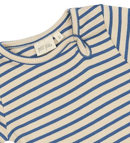 Petit Piao Body l/æ - Rib - Modal - True Navy/Off White