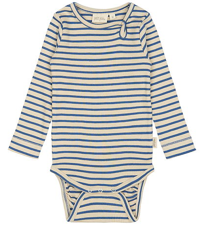 Petit Piao Body l/æ - Rib - Modal - True Navy/Off White