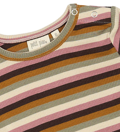 Petit Piao Bluse - Rib - Modal - Nostalgic Rose/Multi Striped