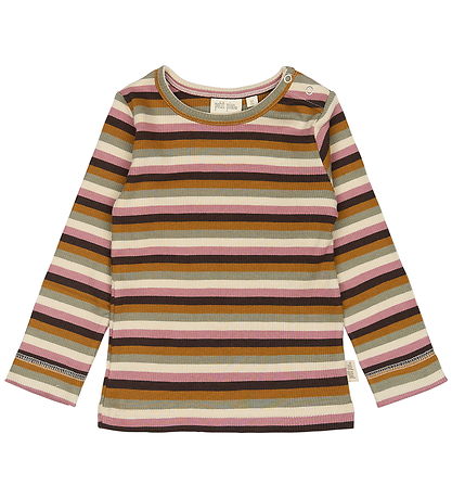 Petit Piao Bluse - Rib - Modal - Nostalgic Rose/Multi Striped