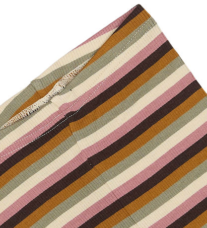 Petit Piao Leggings - Rib - Modal - Nostalgic Rose/Multi Stripe