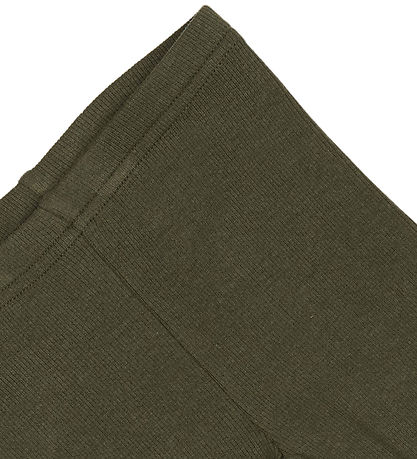 Petit Piao Leggings - Rib - Modal - Green Leaf