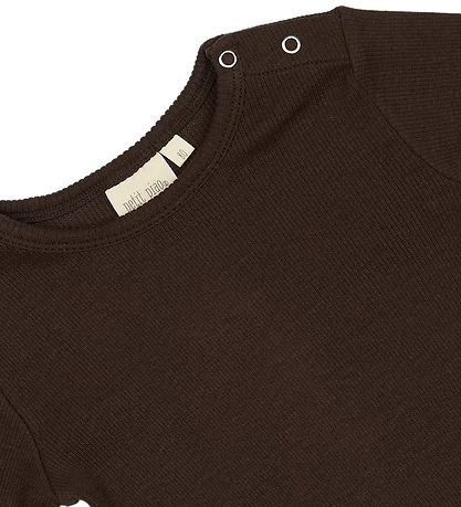 Petit Piao Bluse - Rib - Modal - Coffee Bean