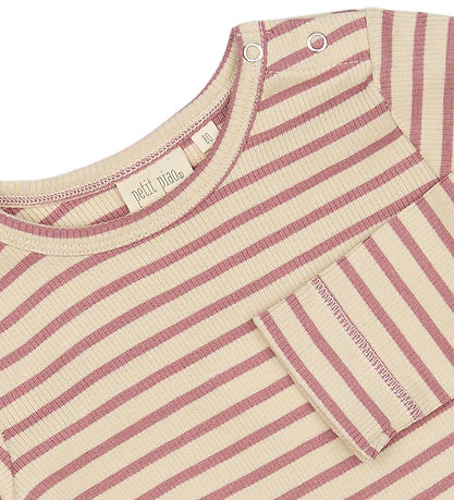 Petit Piao Bluse - Rib - Modal - Nostalgic Rose/Off White
