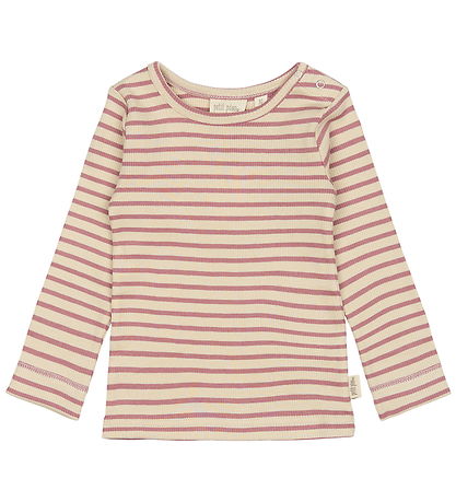Petit Piao Bluse - Rib - Modal - Nostalgic Rose/Off White