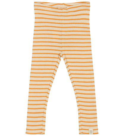 Petit Piao Leggings - Rib - Modal - Sunflower/Off White