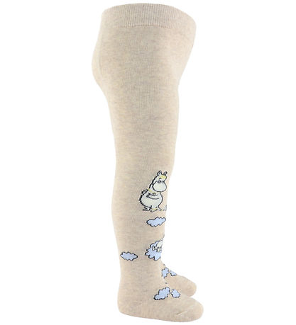 MarMar Strømpebukser - Jacquard - Moomin - Beige Meleret