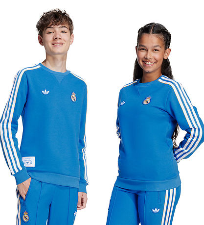 adidas Originals Sweatshirt - Real Madrid - Blue Bird/Hvid