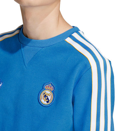 adidas Originals Sweatshirt - Real Madrid - Blue Bird/Hvid