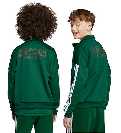 adidas Performance Cardigan - House Of Tiro - Dark Green/Core Wh