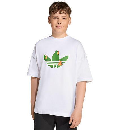 adidas Originals T-Shirt - Hvid m. Minecraft