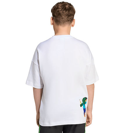adidas Originals T-Shirt - Hvid m. Minecraft
