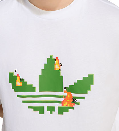 adidas Originals T-Shirt - Hvid m. Minecraft