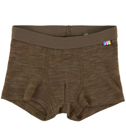Joha Boxershorts - Uld/Silke - Brun Meleret